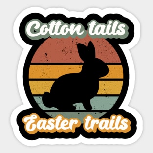 Cotton tails Easter trails Sticker